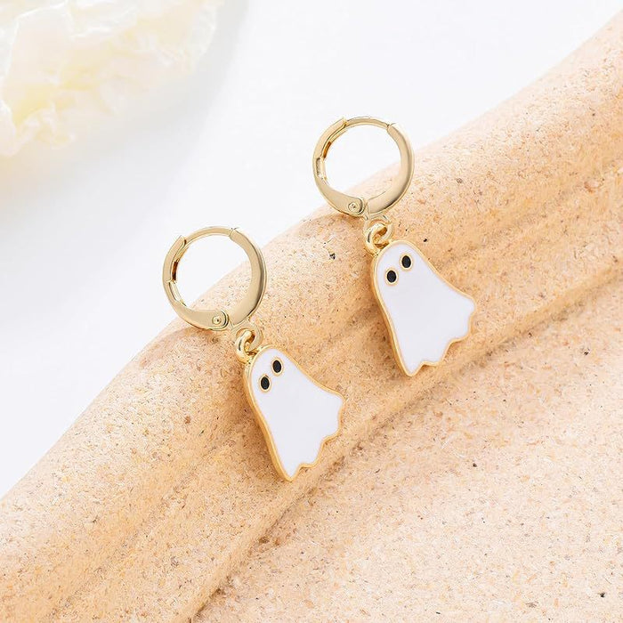 Women's Halloween Ghost Earrings - Alloy