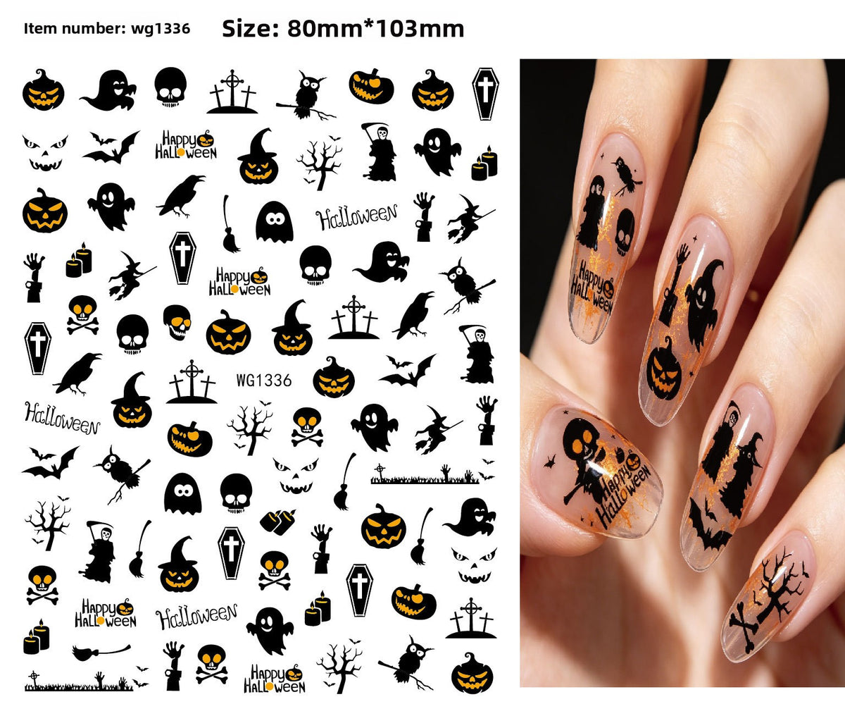 Halloween Nail Stickers - Vinyl