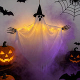 Glowing Wizard Hat Ghost Halloween Decoration - Cloth