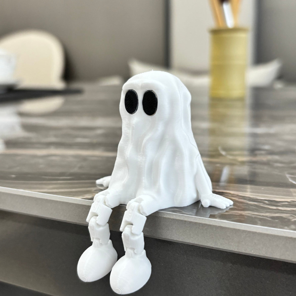 Halloween 3D Printed Articulated Ghost Figure - Plastic