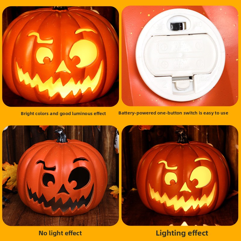 Halloween LED Pumpkin Decorations - Plastic