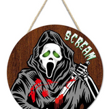 Halloween Boxwood Door Decoration