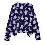3D Print Halloween Round Neck Knitted Sweater - Polyester