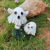 Halloween Ghost Mushroom Resin Decor