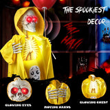 Animated Halloween Skull Decoration with Light and Sound