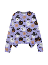 3D Print Halloween Round Neck Knitted Sweater - Polyester