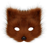 Halloween Plush Animal Cosplay Mask, Gloves and Tail Accessories