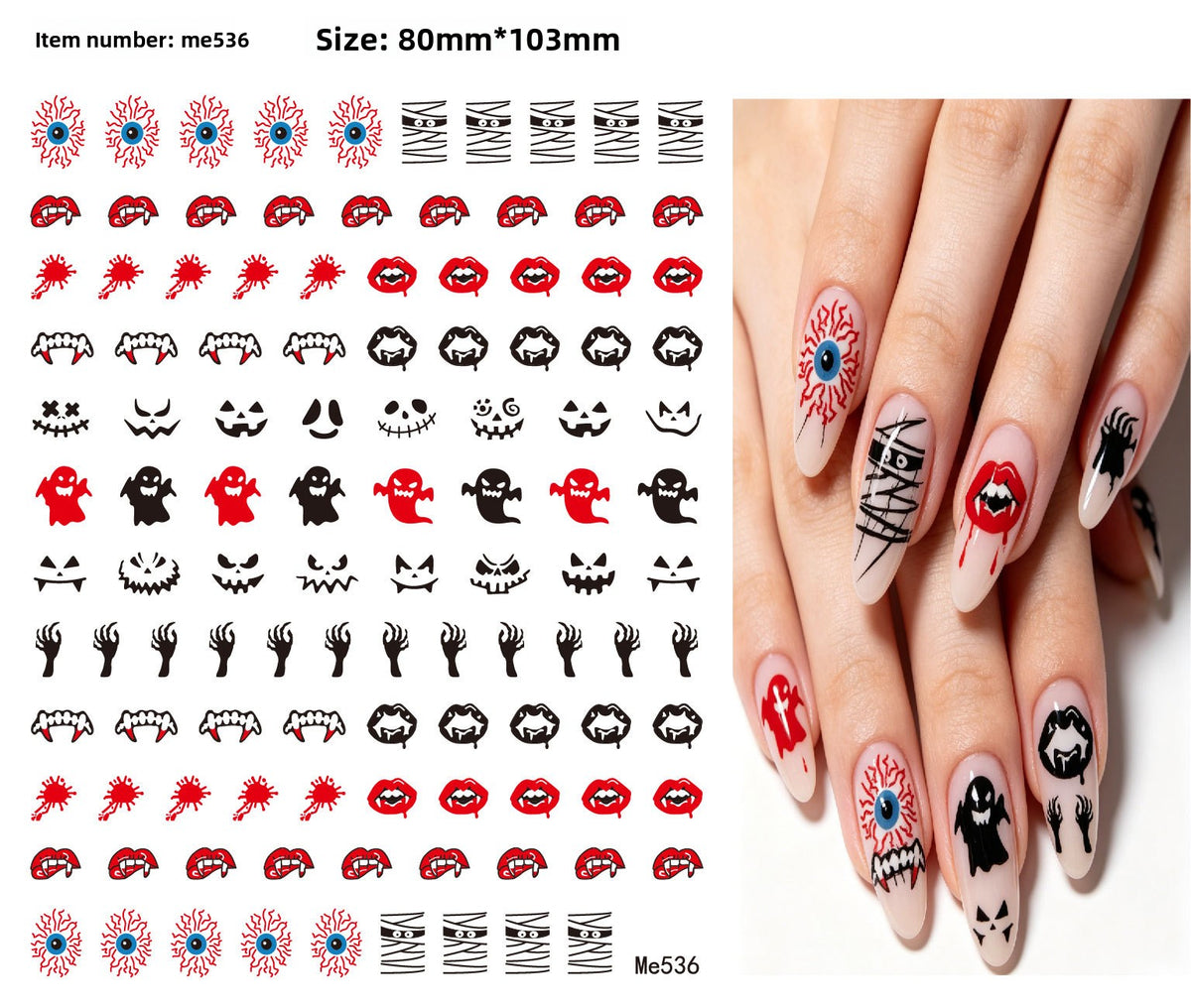 Halloween Nail Stickers - Vinyl