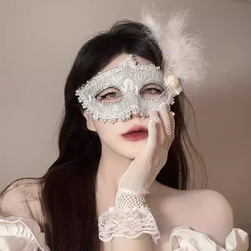 Halloween Anime Half-Face Mask - Plastic