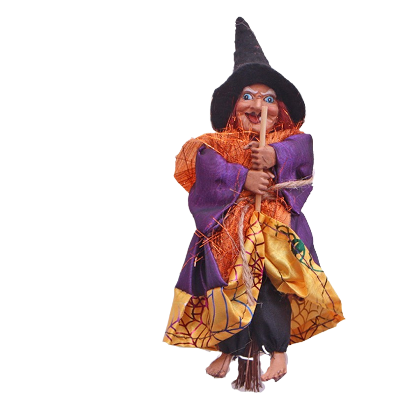 Halloween Witch Broom Decoration - Plastic