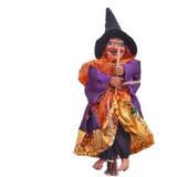 Halloween Witch Broom Decoration - Plastic