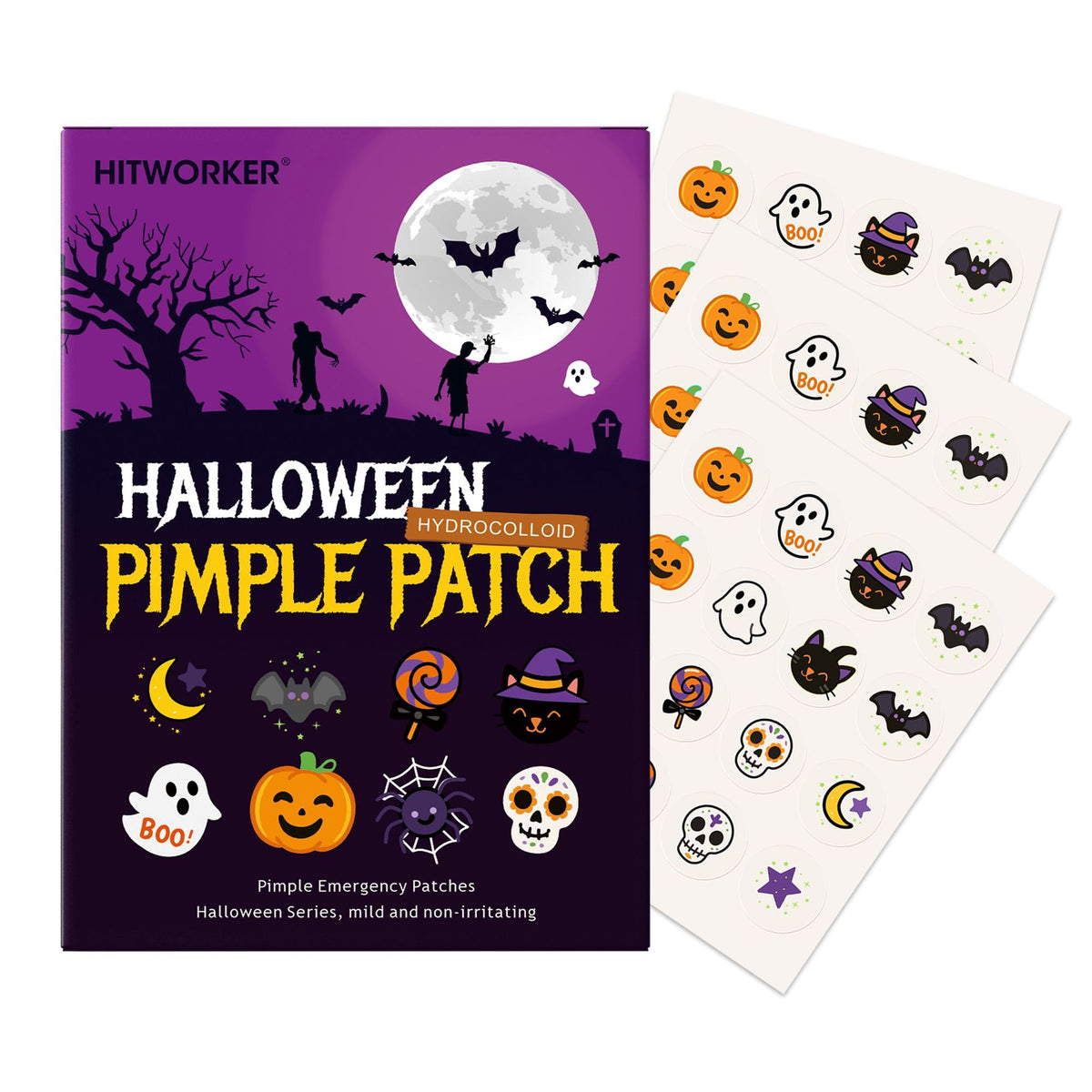 Halloween Makeup Pimple Stickers