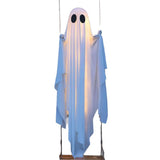 LED Illuminated Hanging Ghost Decor for Outdoor Halloween - Fabric