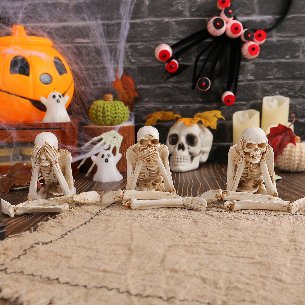 Halloween Resin Skull Figurines