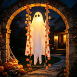 Halloween Maple Leaf Ghost Hanging Decoration for Garden
