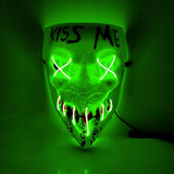 LED Glowing Mask for Halloween Masquerade - PVC