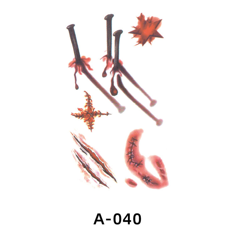 Halloween Fake Scar Tattoo Stickers