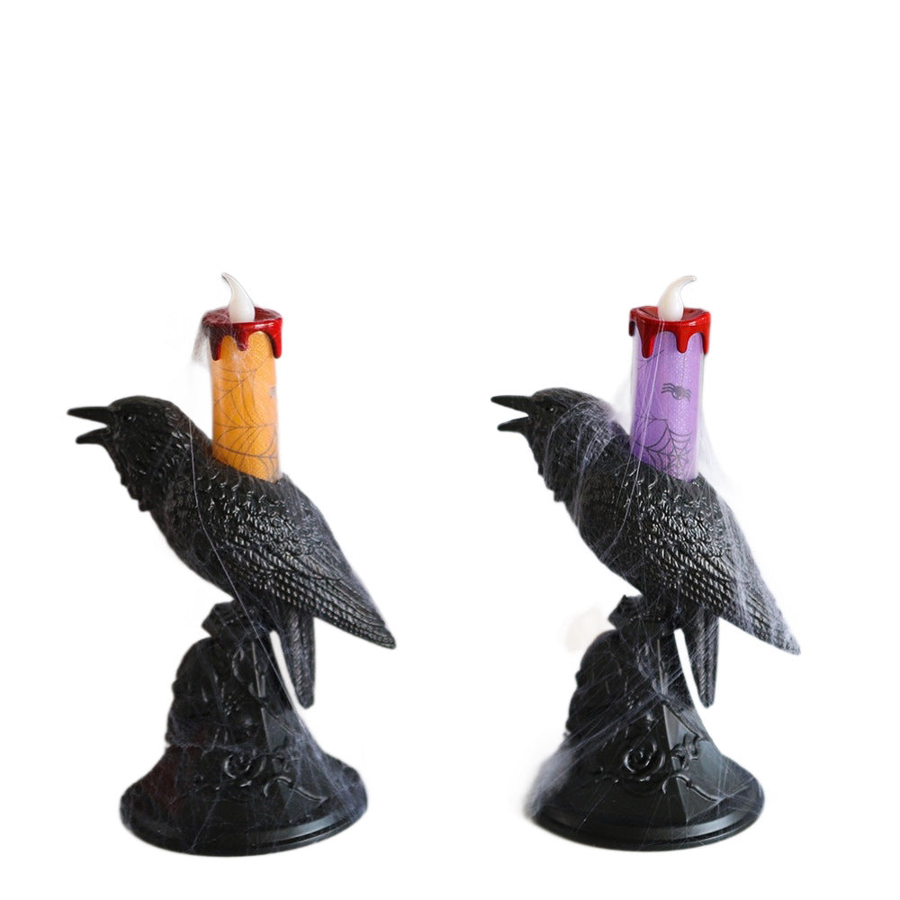 Halloween Crow LED Flameless Candle - Plastic