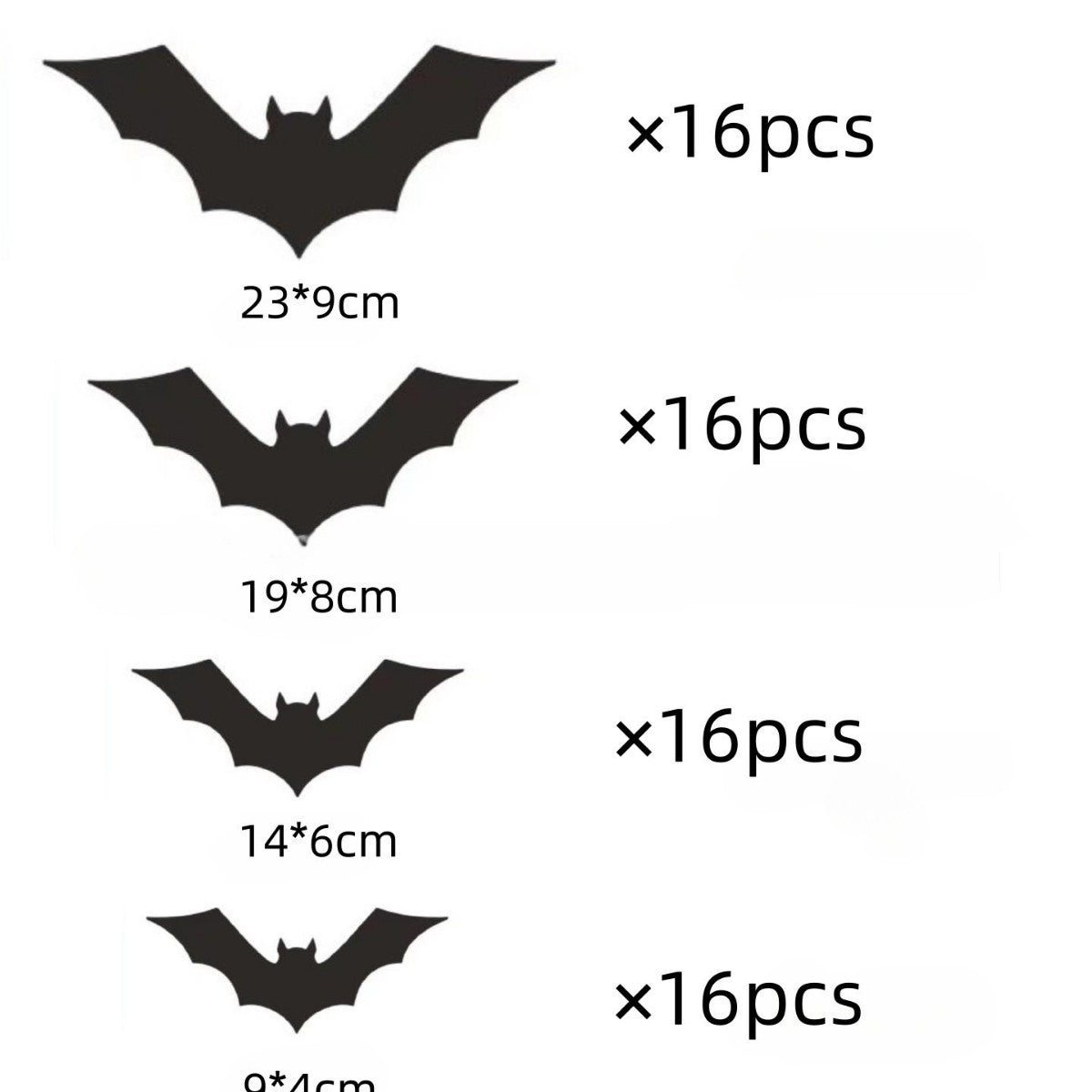 Halloween 3D Bat and Spider Wall Stickers - PVC