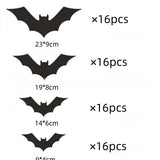 Halloween 3D Bat and Spider Wall Stickers - PVC