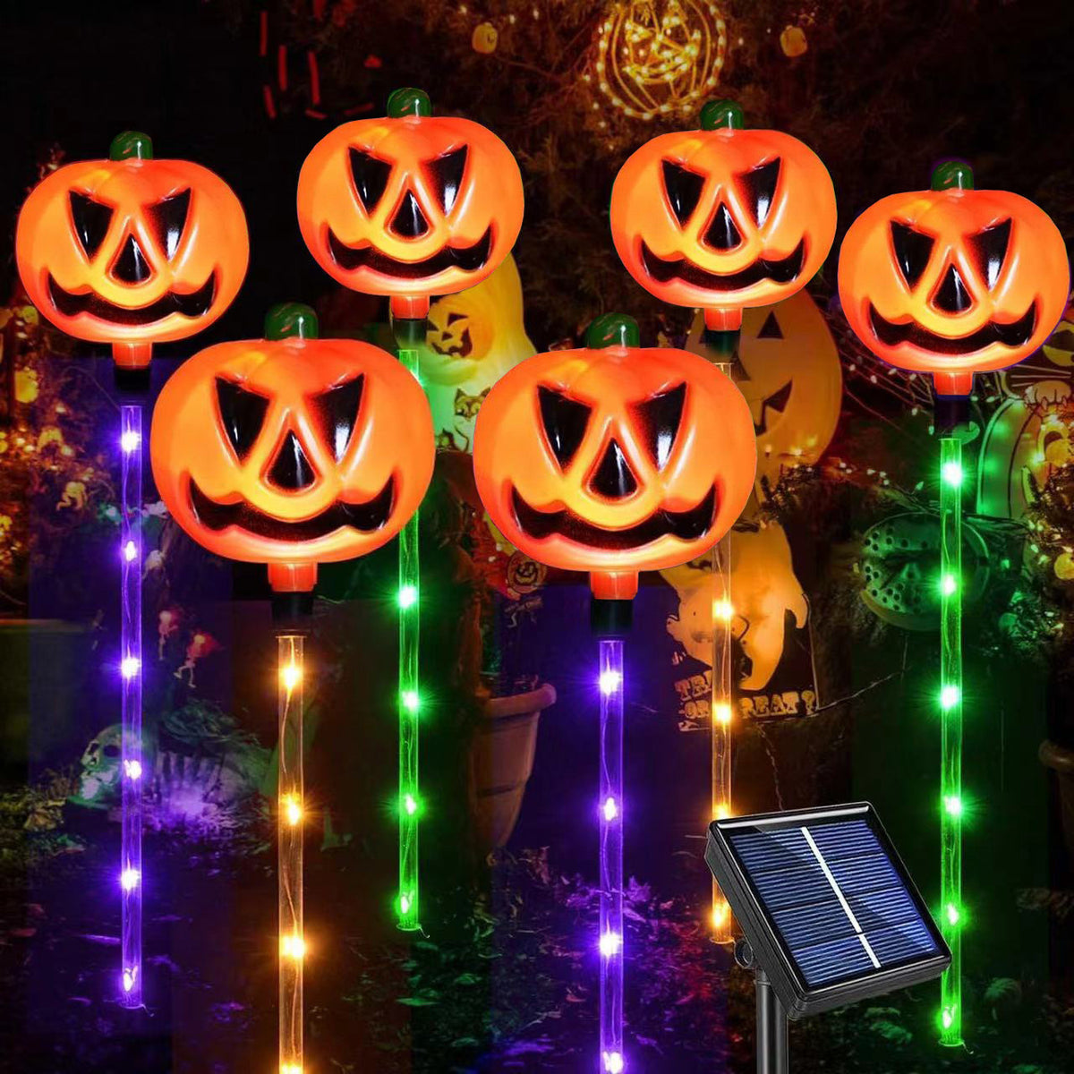 Halloween Solar Pumpkin Garden Stake Light