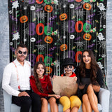 Halloween Foil Fringe Party Curtain - Plastic