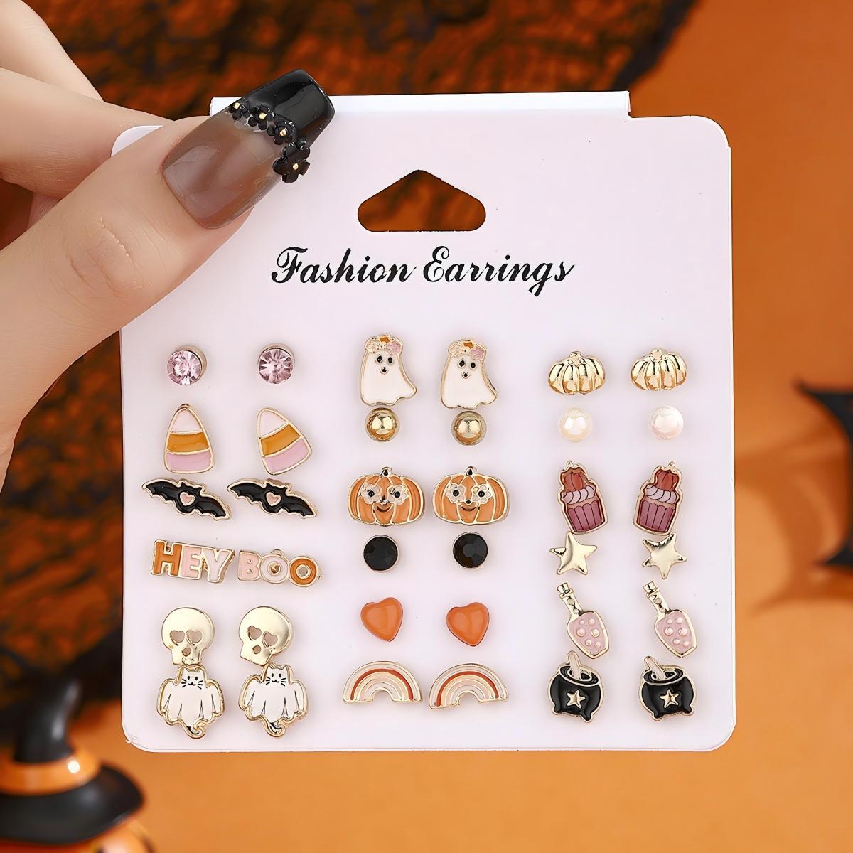 Cartoon Halloween Earrings Set