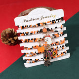 Halloween Beaded Bracelets - Pumpkin, Bat and Ghost Designs