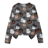 3D Print Halloween Round Neck Knitted Sweater - Polyester