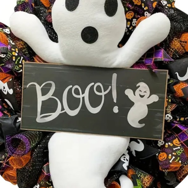 Halloween Boxwood Wall and Door Sign