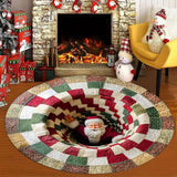 Halloween and Christmas Round Rug