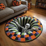 Halloween and Christmas Round Rug