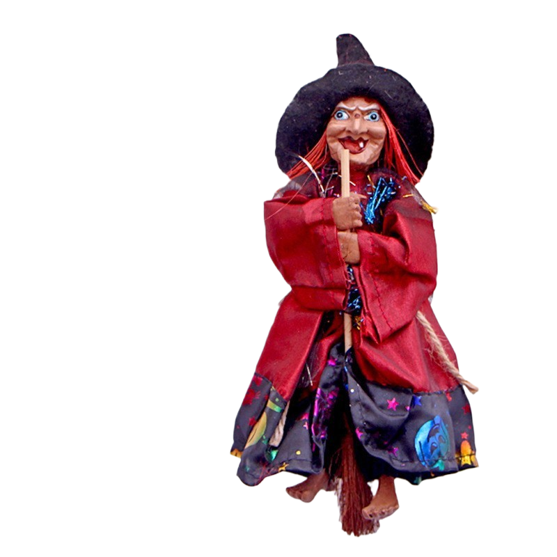 Halloween Witch Broom Decoration - Plastic