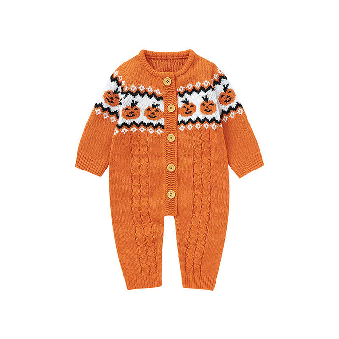Baby Halloween Knitted One-Piece Jumpsuit