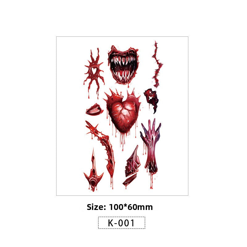 Halloween Scar Tattoo Stickers