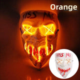 LED Glowing Mask for Halloween Masquerade - PVC