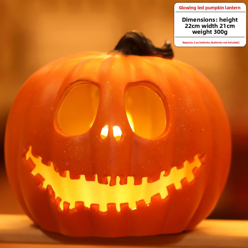 Halloween Light-Up Pumpkin Lantern - Plastic