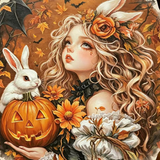 Halloween Boxwood Door Decoration