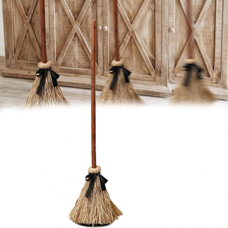 Floating Witch Broom Halloween Decoration