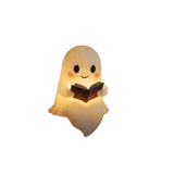 Halloween Reading Ghost Resin Statue
