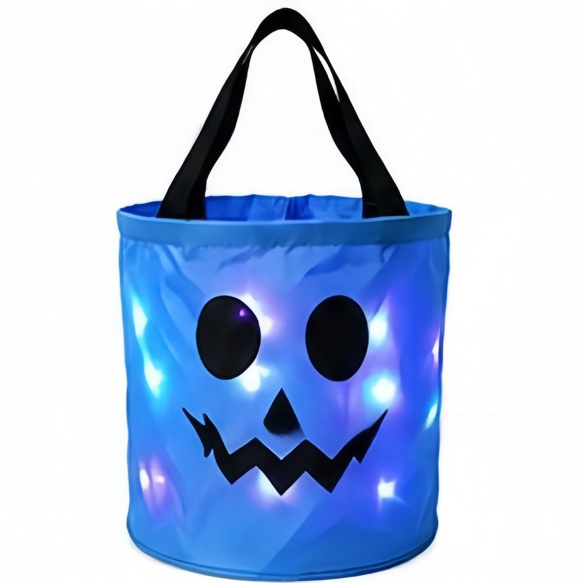 Halloween LED Pumpkin Candy Bucket - Metal