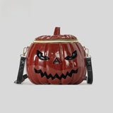 Halloween Pumpkin Head Shoulder Crossbody Bag