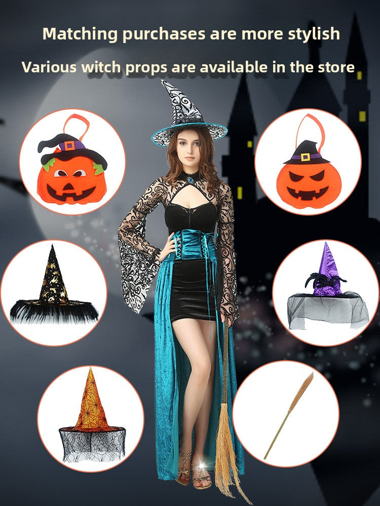 Halloween Witch Costume Dress - Cotton