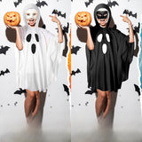 Women's Halloween Hooded Ghost Poncho