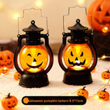 Halloween Pumpkin and Ghost Oil-Style Lantern - Plastic