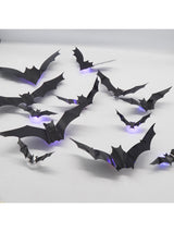 Halloween LED Glow Bat Wall Stickers