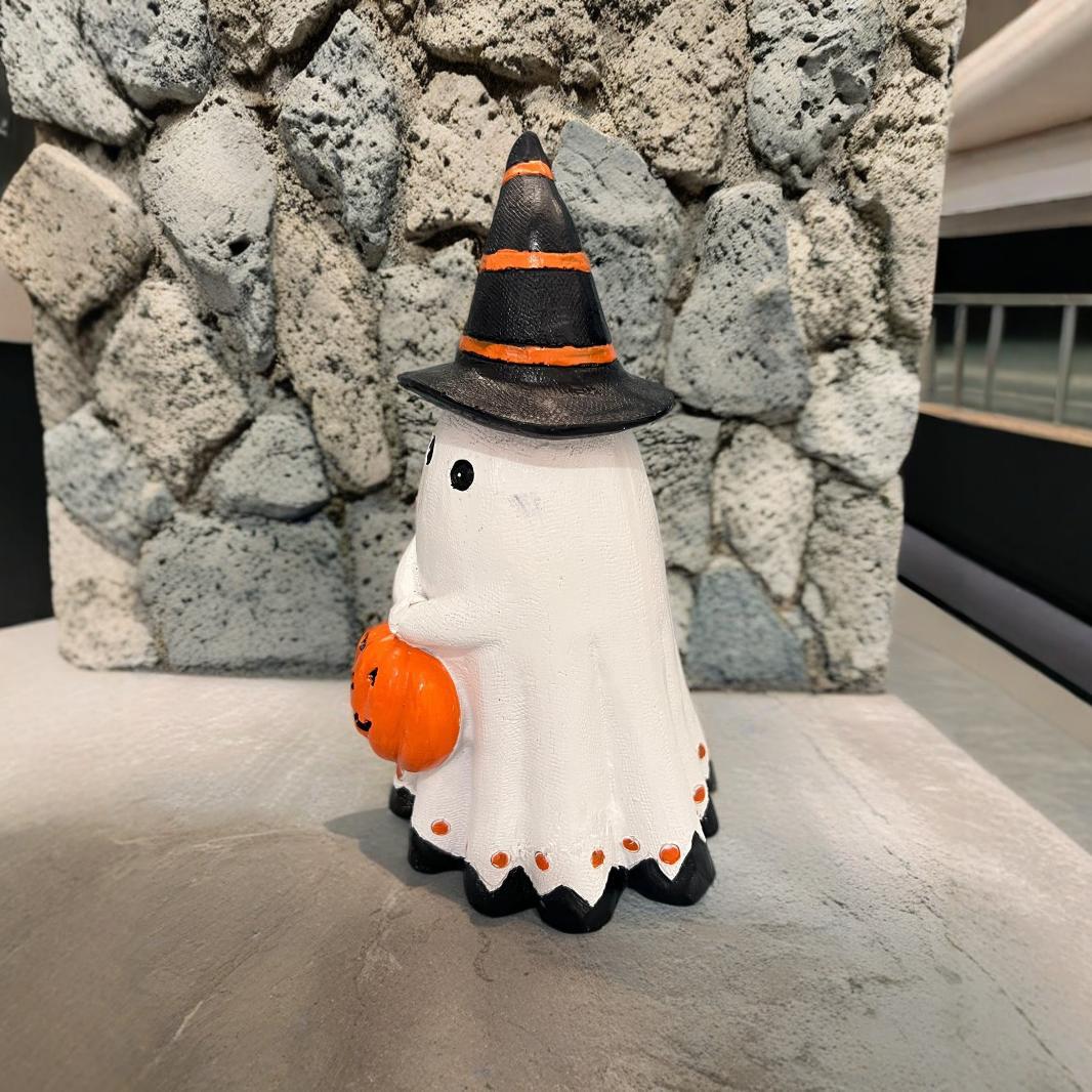 Halloween Ghost Pumpkin Resin Ornament