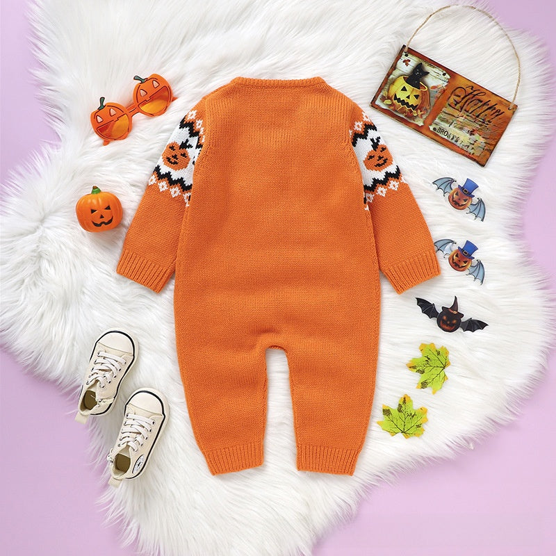 Baby Halloween Knitted One-Piece Jumpsuit