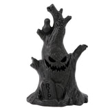 Halloween Pumpkin and Ghost Tree Stump Light - Plastic