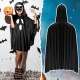 Women's Halloween Hooded Ghost Poncho